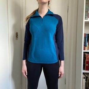 Columbia Blue ¾ Zip Pull Over Fleece Sweater